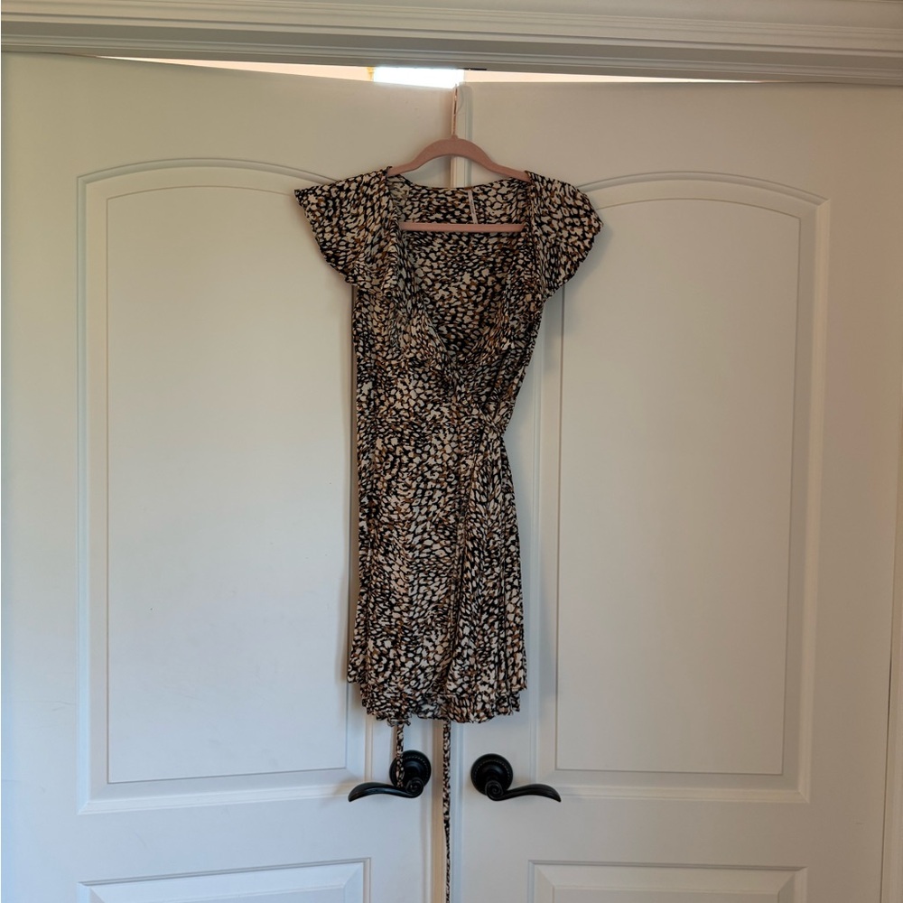 Free Pople Leopard Wrap Dress